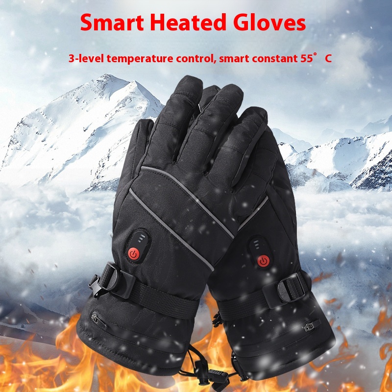 Cycling Heat Gear - Gants chauffants pour écran tactile, cyclisme