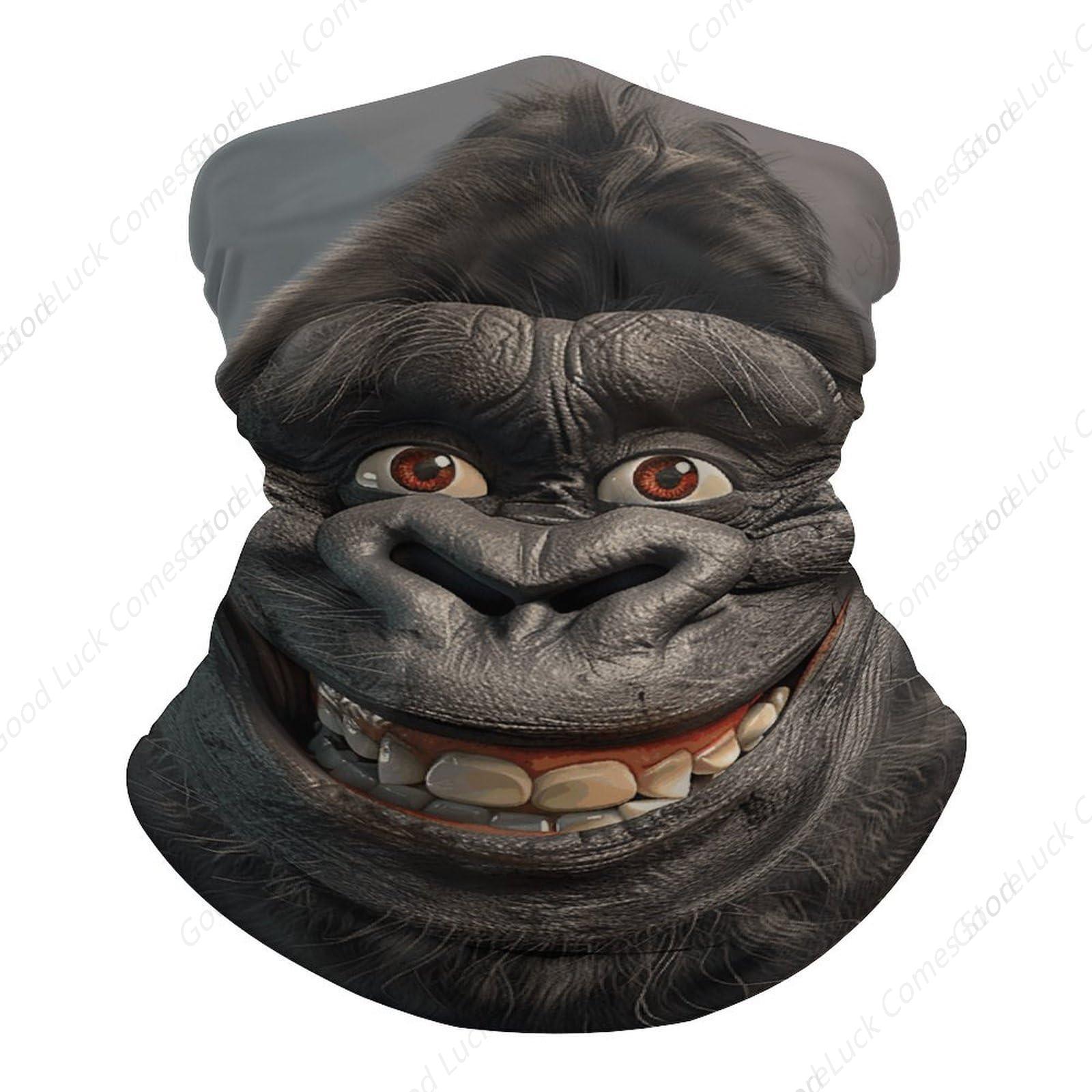 Cycling Face Mask - Gorille souriant Photo Bandana été masque