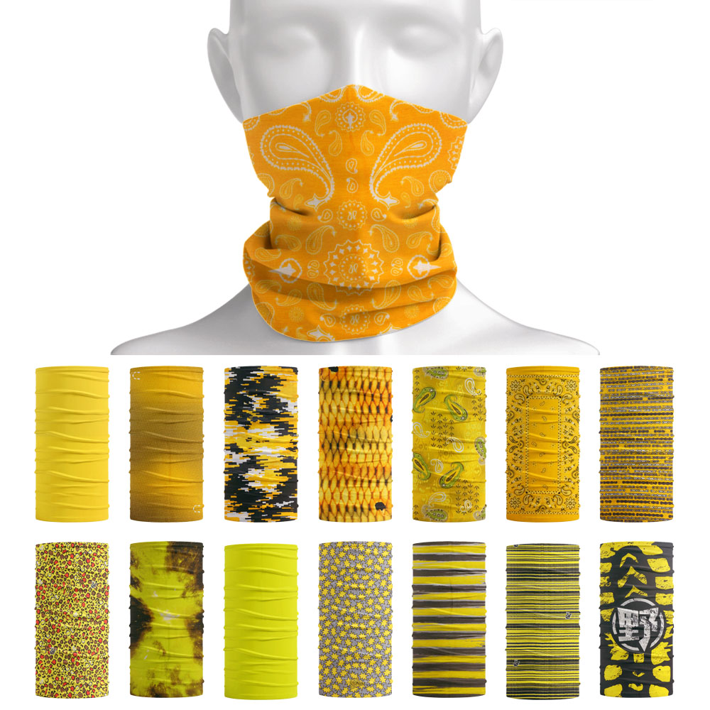 Yellow Cycling Gear - Couleur vive Tube foulard femmes Sports