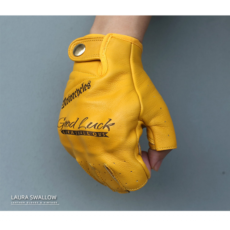 Gants de moto demi-doigts en c - Yellow Cycling Gear avis et prix