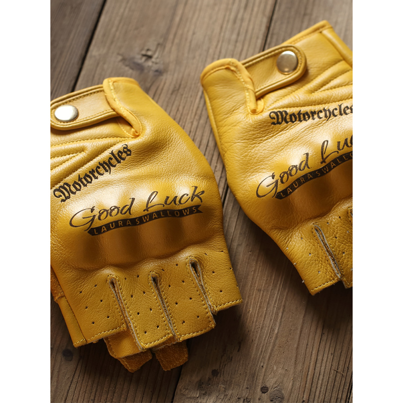 Gants de moto demi-doigts en c - Yellow Cycling Gear avis et prix